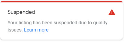 Your Google Business Profile Has Been Suspended