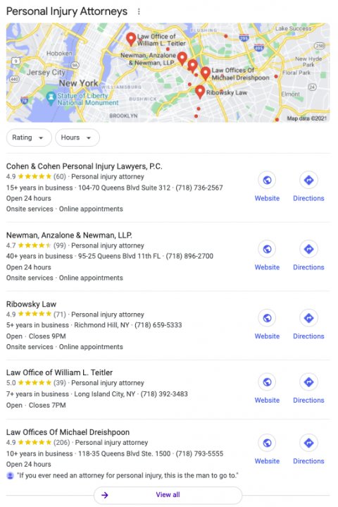 Five Pack Google Local