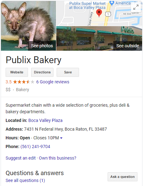 Publix Bakery